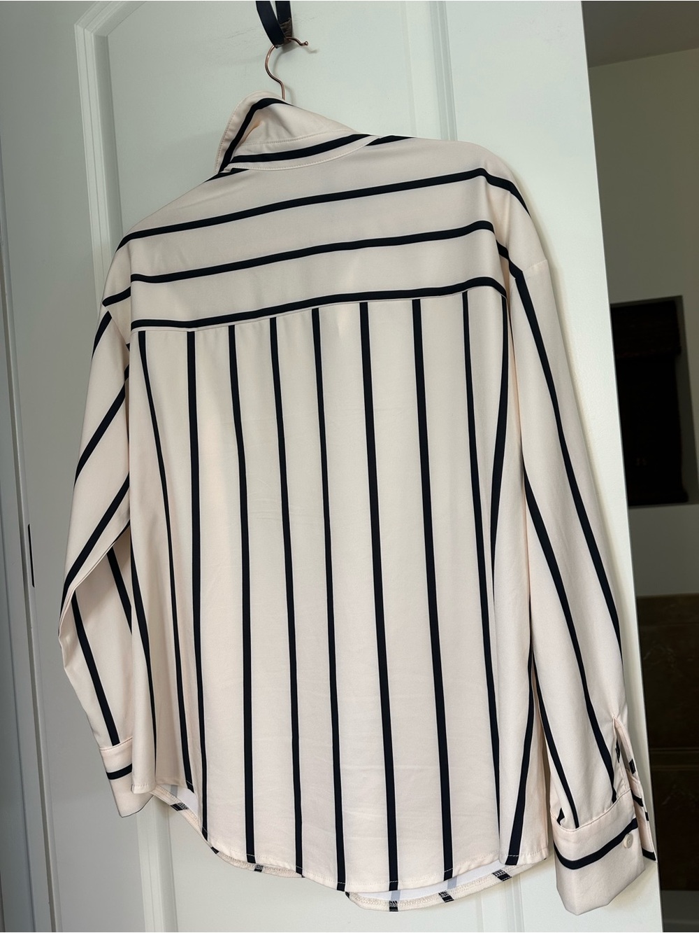 Striped Black/Cream Shorts & Button Up Set - Picture 16 of 16